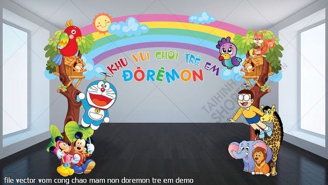file vector vom cong chao mam non doremon tre em